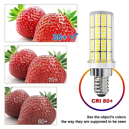 E12 LED Bulb 20W 6pcs LED Corn Light Bulb 200W Equivalent 2500Lumen 5000K Cool Daylight White Non