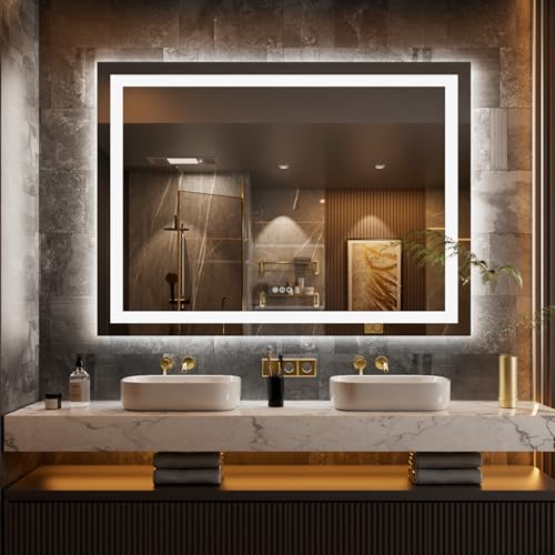 58"X40" LED Bathroom Mirror with Lights