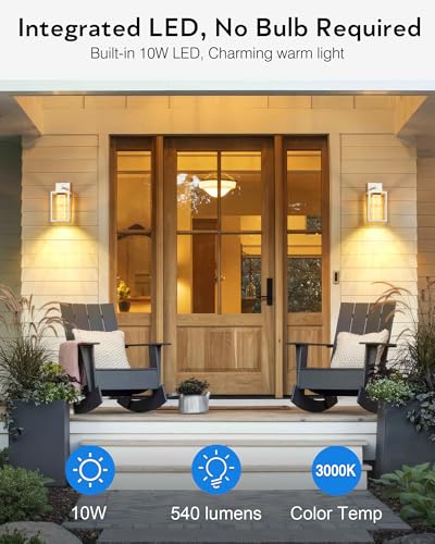 White Outdoor Garage Lights Wall Mount (2 Count)