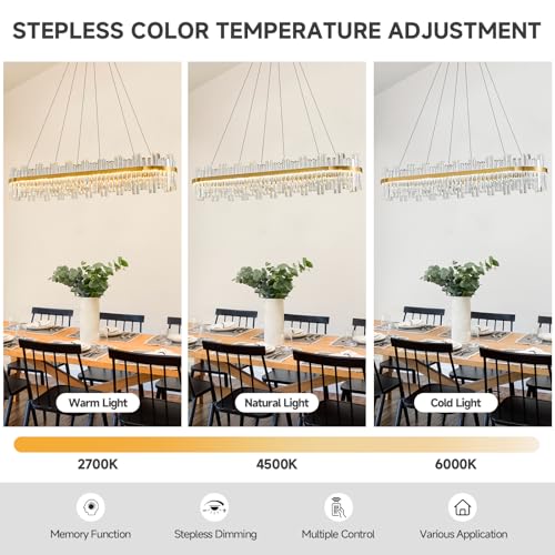 Gold Led Modern Crystal Chandelier