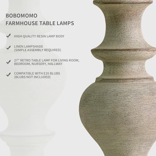 27" Antique Gray Table Lamps Set of 2 (2 Count)