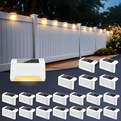 Solar Fence Lights Outdoor 20 Pack (20 Count)