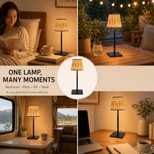 2 Pack Rattan Table Lamp (2 Count)