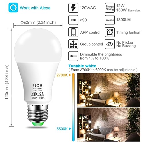 Alexa Light Bulb 130W Equivalent (4 Count)