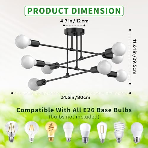Modern Sputnik Chandelier Ceiling Light Fixtures