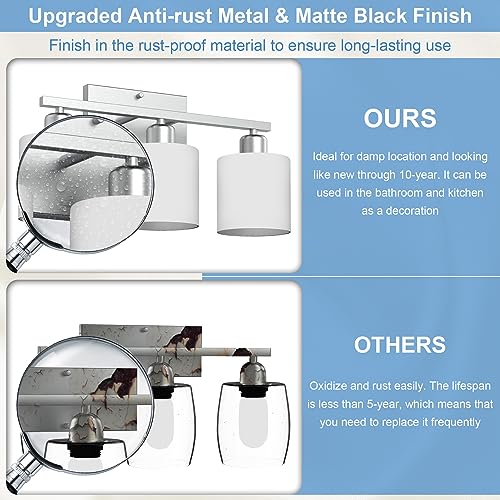 18 Inches Bathroom Light Fixtures Over Mirror Brushed Nickel