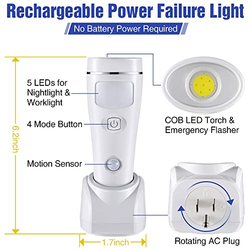 3 Pack 4 in 1 LED Emergency Lights for Home Power Failure (3 Count)