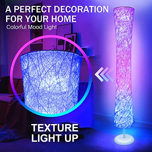 Floor Lamp 61'' Smart RGB LED Corner Lamp with Music Sync and 16 Million DIY Colors