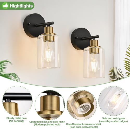 Set of 2 Wall Sconces for Bathroom (2 Count)