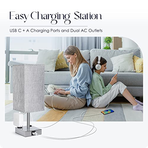 Bedside Lamp with USB Ports