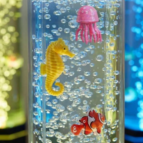 Sensory Bubble Tube Tabletop Lamp with Color Changing LED (4.5*4.5*12.5)