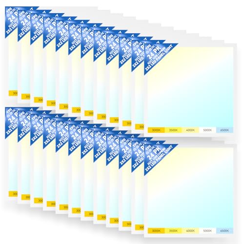 LED Flat Panel Light LED Drop Ceiling Light Fixture (24 Count)
