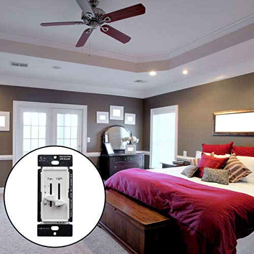 3 Speed Ceiling Fan and LED Dimmer Switch (2 Count)