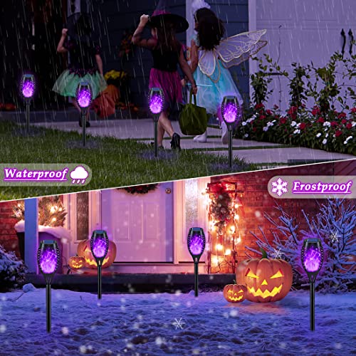 16Pack Purple Solar Halloween Lights for Halloween Decorations Outdoor (16 Count)