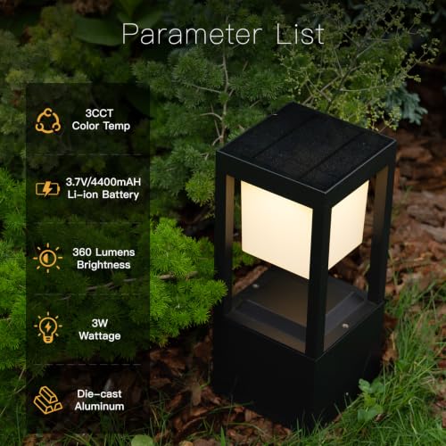 Solar Floor Lamp Outdoor Waterproof (2 Count)