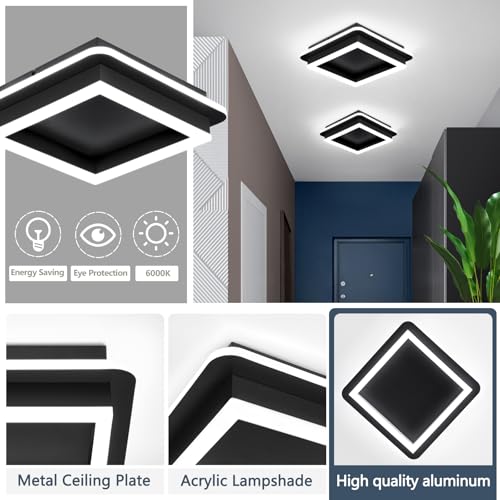 Black Modern LED Ceiling Light