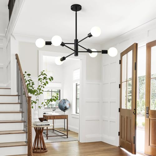Black Sputnik Ceiling Light 6