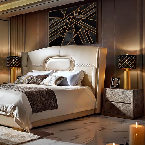 Set of 2 Modern Table Lamps for Living Room Bedroom (2 Count)