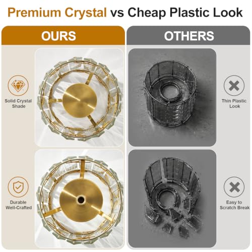 2 Pack Crystal Battery Operated Wall Sconces (2 Count)