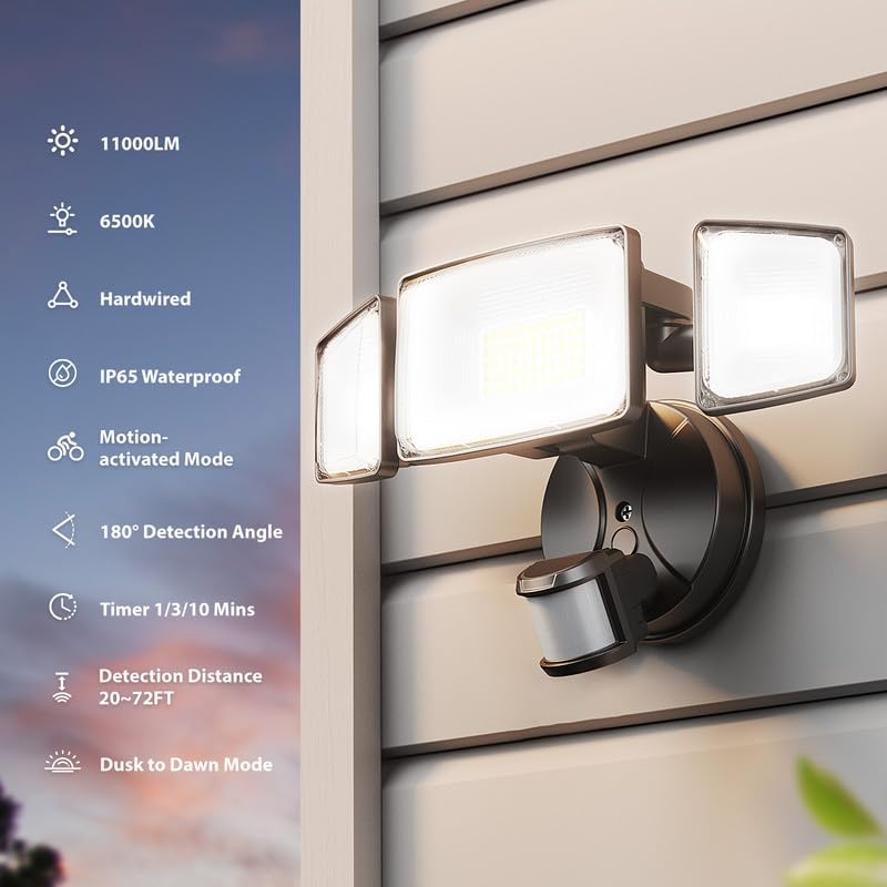 100W LED Motion Sensor Outdoor Lights