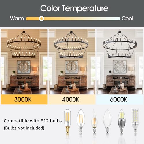 2 Tier Large Black Chandelier 70