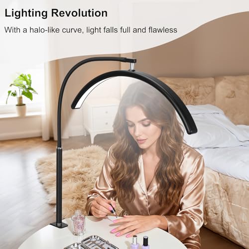 Professional Half Moon LED Desk Light for Nail Techs & Artists