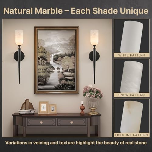 21.6" Alabaster Wall Sconce
