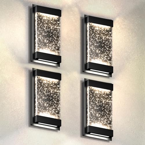 LED 12" Bubble Glass Wall Light Fixture (4 Count)