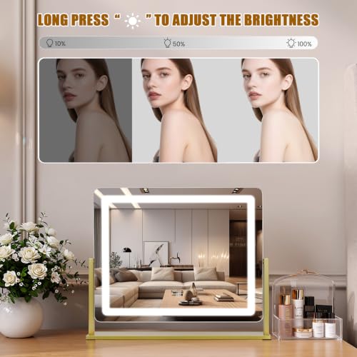 Vanity Mirror with Lights 22"×17"