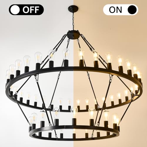 60" Wagon Wheel Chandelier 2