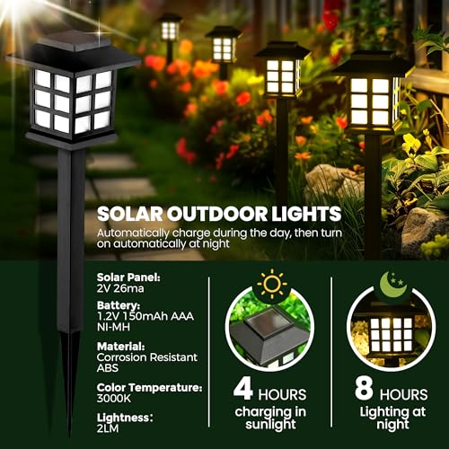 Solar Lights Outdoor Waterproof 12 Pack (12 Count)