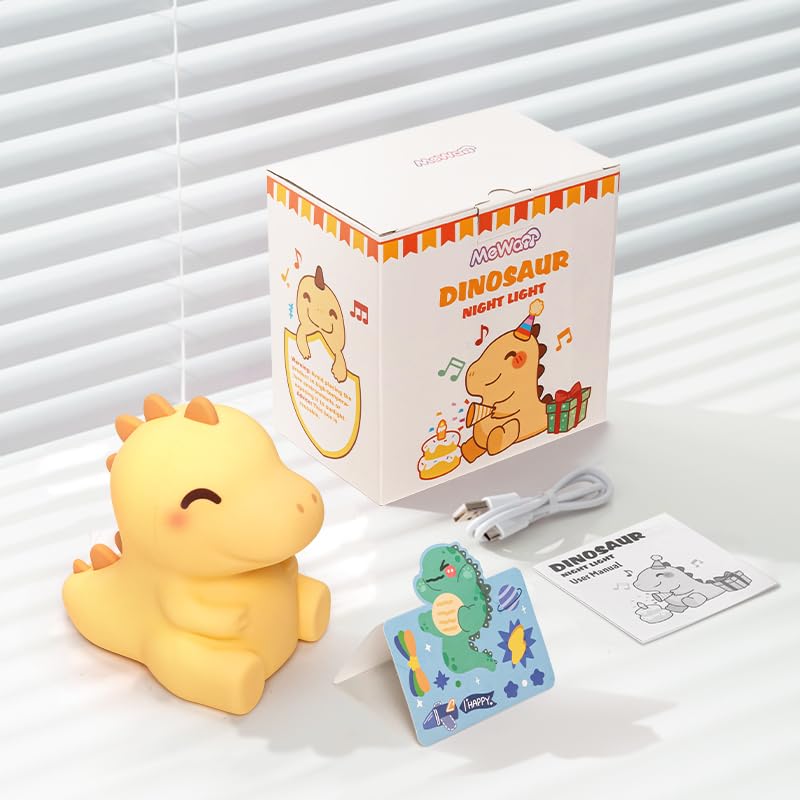 Dinosaur Gifts for Room Decor Squishy Night Light for Kids