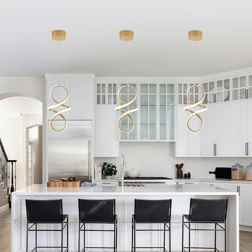 Spiral Kitchen Island Pendant Lights (3 Count)