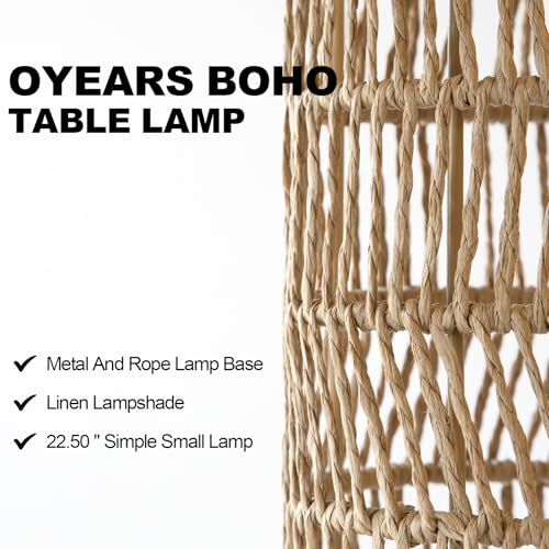 22.5" Boho Table Lamps Set of 2 for Living Room (2 Count)