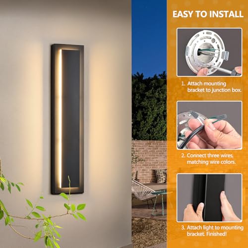 23.6'' Modern Exterior Light Fixture (2 Count)