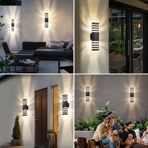 18.3 in Dusk to Dawn Outdoor Lighting Exterior Light Fixtures (2 Count)