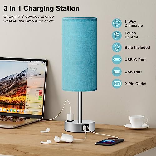 Light Beige Bedside Table Lamp