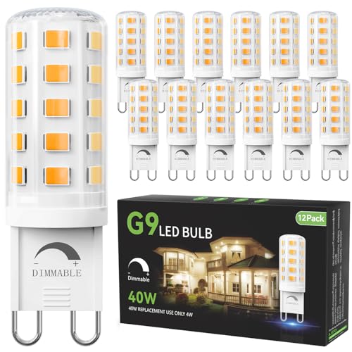 12 Pack Dimmable G9 LED Bulb 3000K (12 Count)