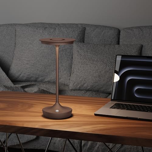 LED Cordless Table Lamp 6000mAh Rechargeable Battery Outdoor Light Rust