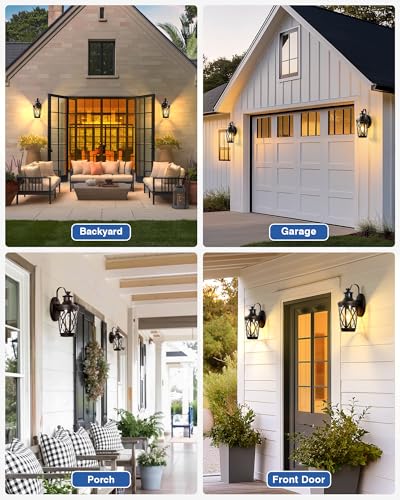 Motion Sensor Porch Light Outdoor (Oil-Rubbed Bronze / 2-Pack)