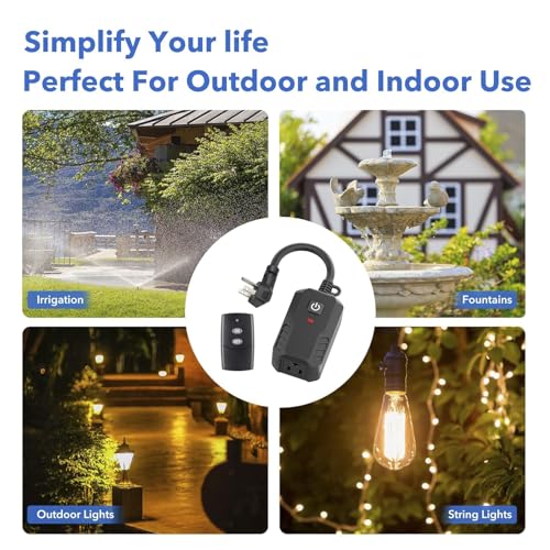 Remote Control Outlet Wireless Light Switch Outdoor Indoor 3