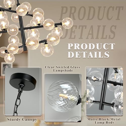 Black Sputnik Chandelier