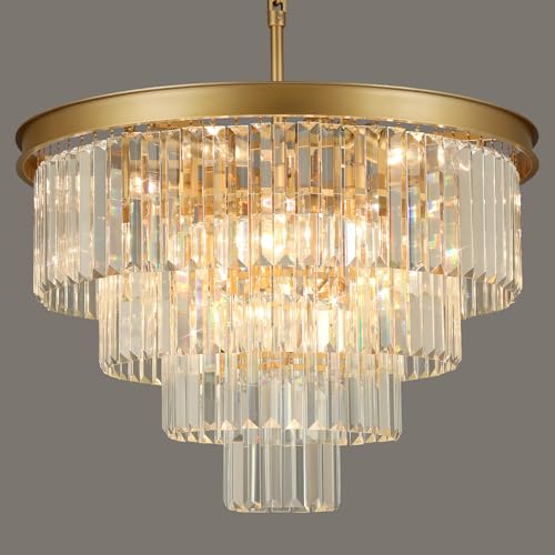 Gold Crystal Chandeliers for Dining Room