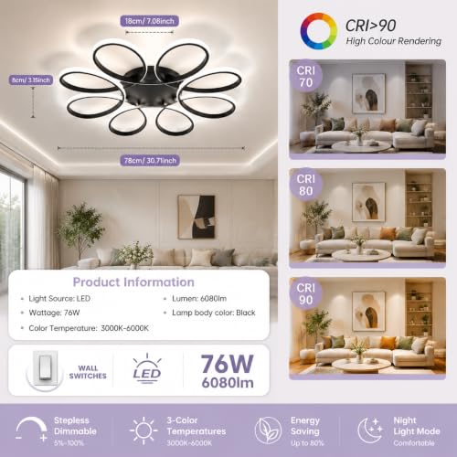 29.53 inch Modern LED Ceiling Light