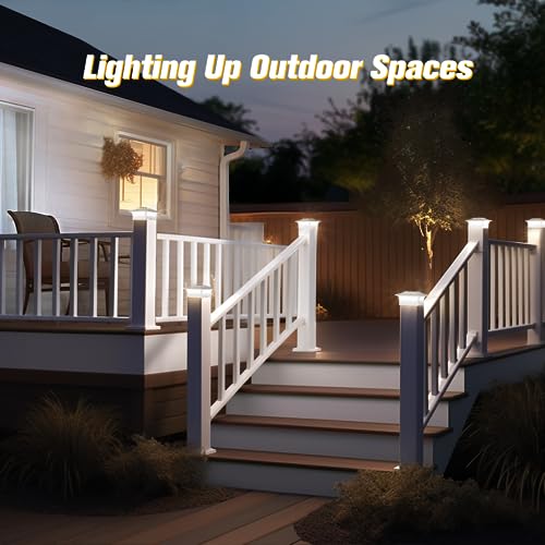 Solar Fence Post Lights 4pack (12 Count)