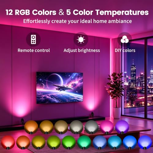 Uplights Indoor 4 Pack (Black / 4 Pack)