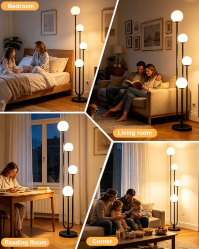 Black Globe Floor Lamp 4 (4 Count)
