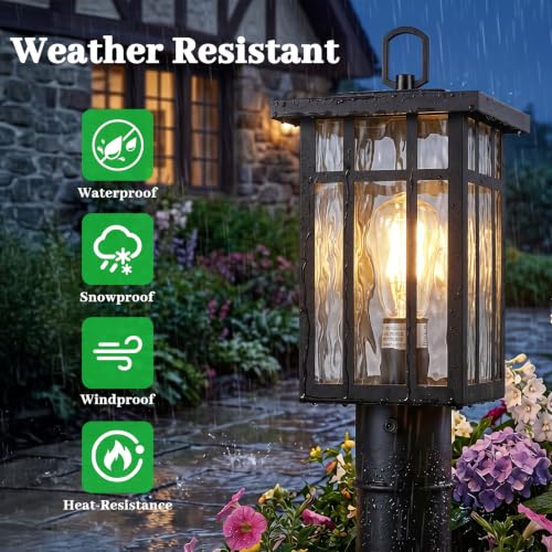 Dusk to Dawn Outdoor Post Light with Pier Mount Base