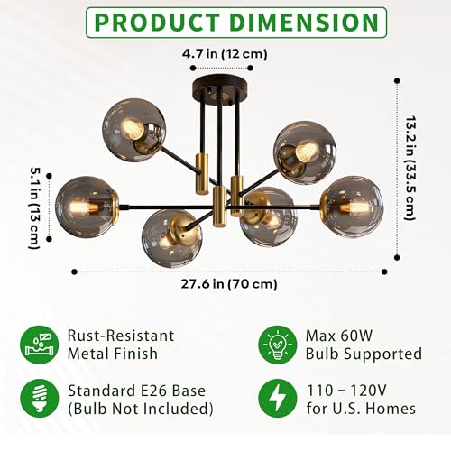 Modern Sputnik Chandelier