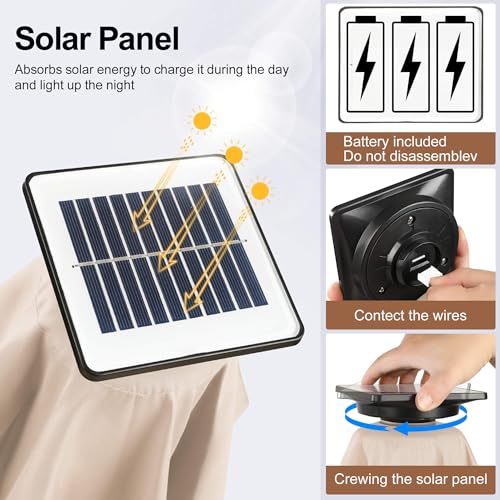 Solar Patio Umbrella with a Centre Light